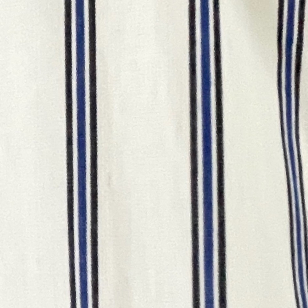 Calvin Klein Shirt Dress Women 8 Blue White Excellent Striped Midi Cotton Belted - Picture 5 of 16
